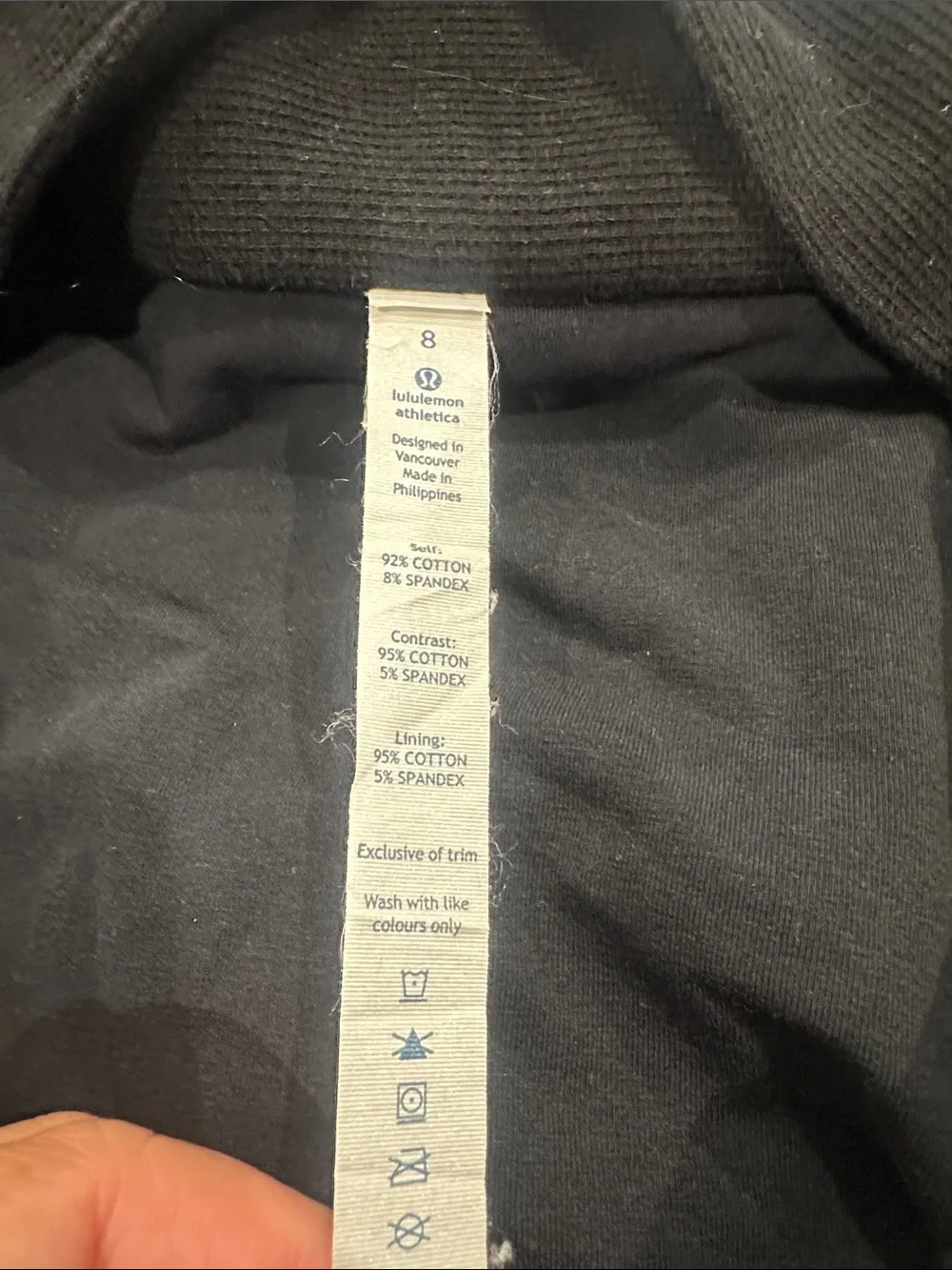 Lululemon To Class Jacket French Terry Texture Black Dune Jacket Size 8
